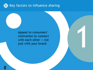 Key factors to influence sharing