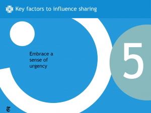 Key factors to influence sharing: Urgency